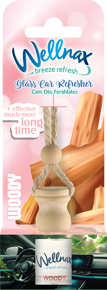 Auto Lufterfrischer Glas Holznote